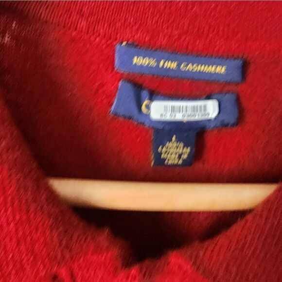 Charter Club sweater 100% Fine cashmere quarter button up pullover polo sweater - Picture 3 of 9